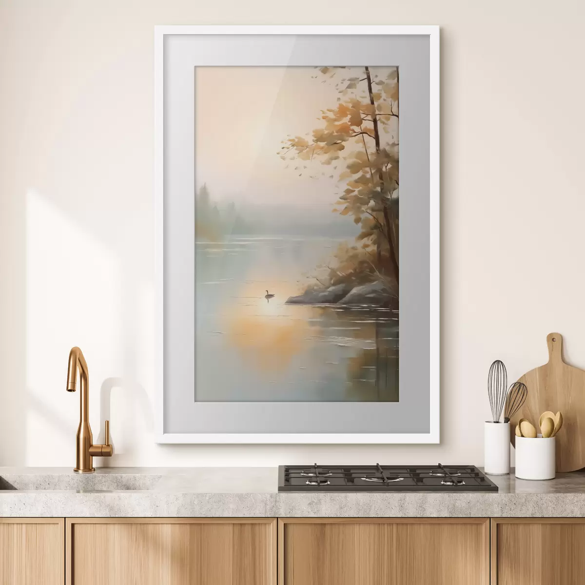 Poster Junto al agua tranquila f42757