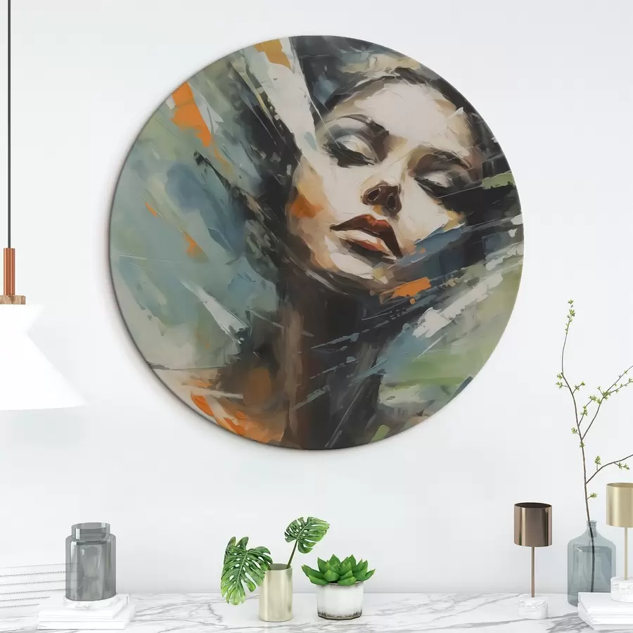 murales de pared Chica imitación de pintura abstracta r42751