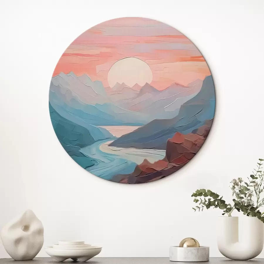 murales de pared Paisaje abstracto de montaña r42754