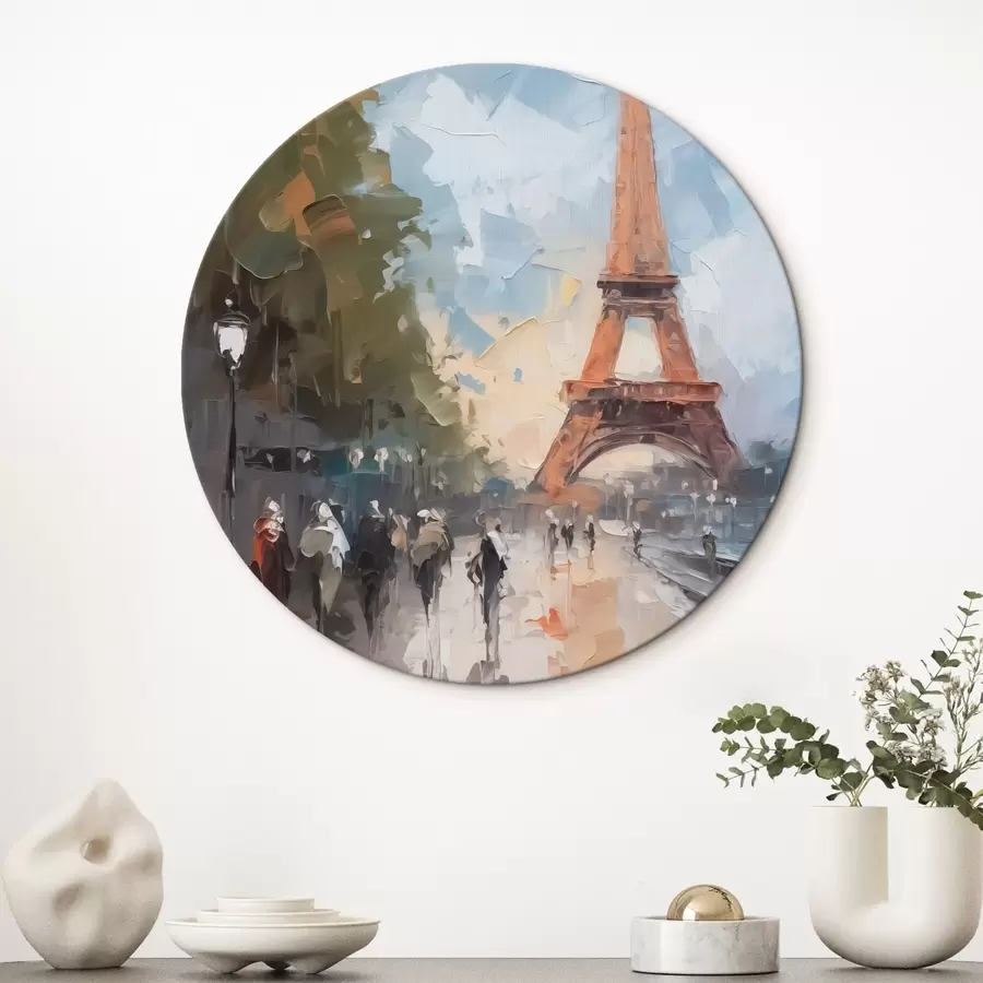 murales de pared Paisaje abstracto de una calle de París r42755
