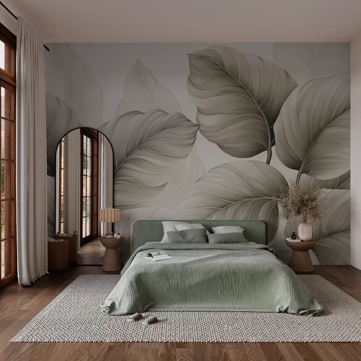 murales de pared Hojas grandes w02944