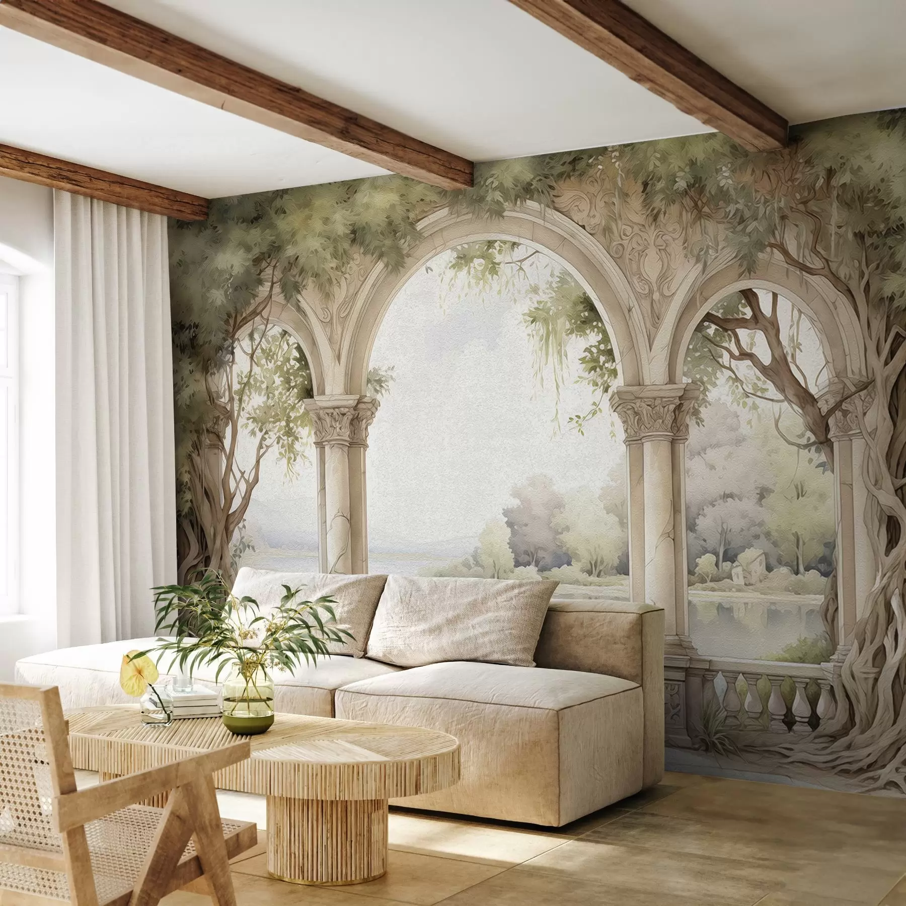 murales de pared Dibujo al óleo estilo arco w02976