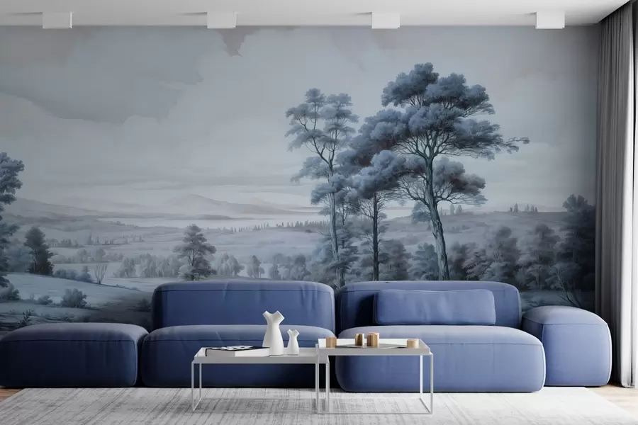 murales de pared Paisaje moderno en acuarela w02978v1