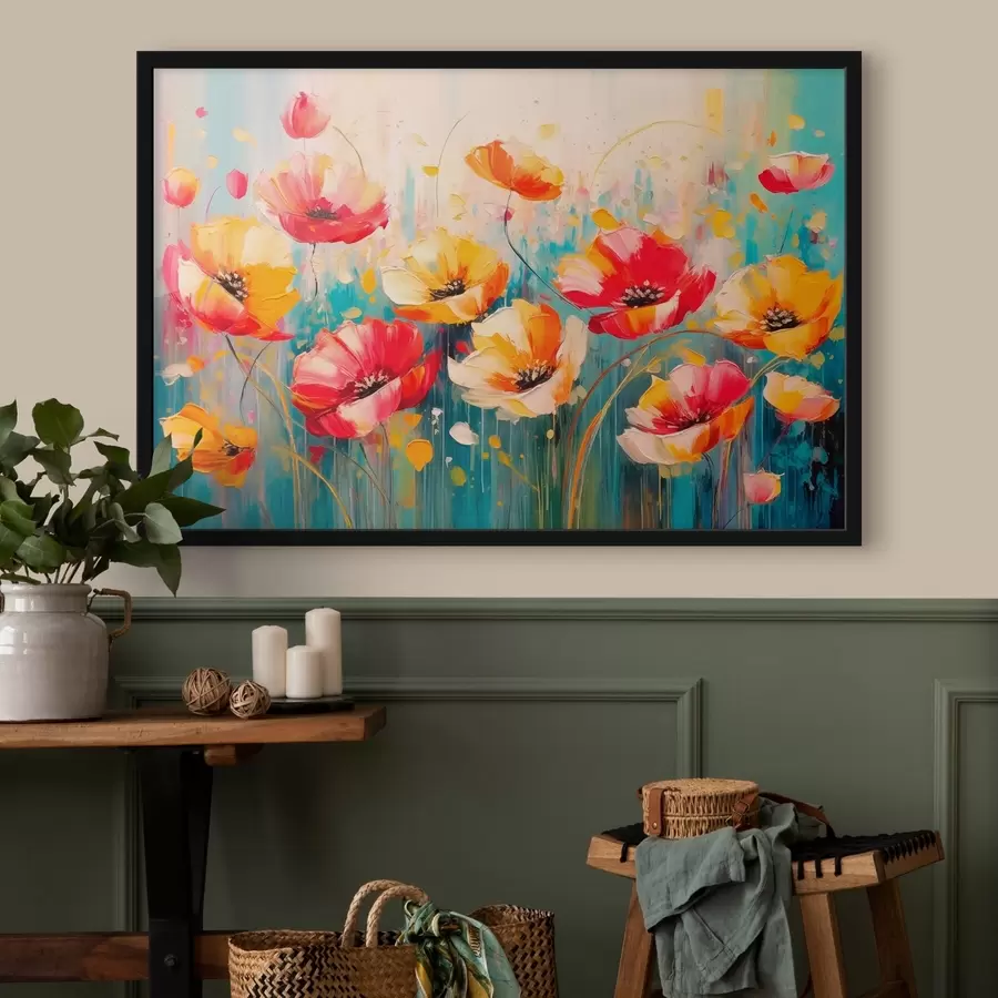 murales de pared Amapolas brillantes f42813