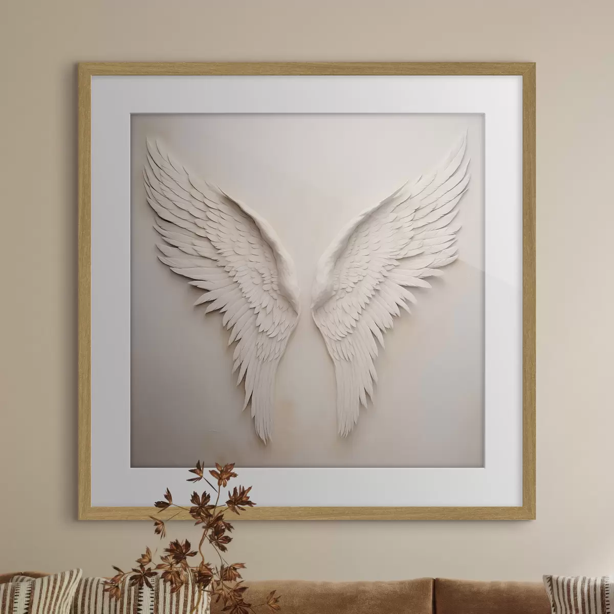 Poster Alas blancas extendidas f42816