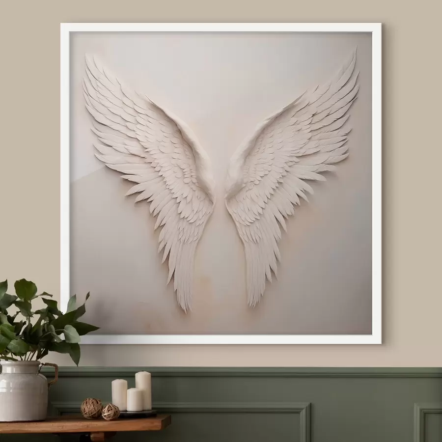 murales de pared Alas blancas extendidas f42816