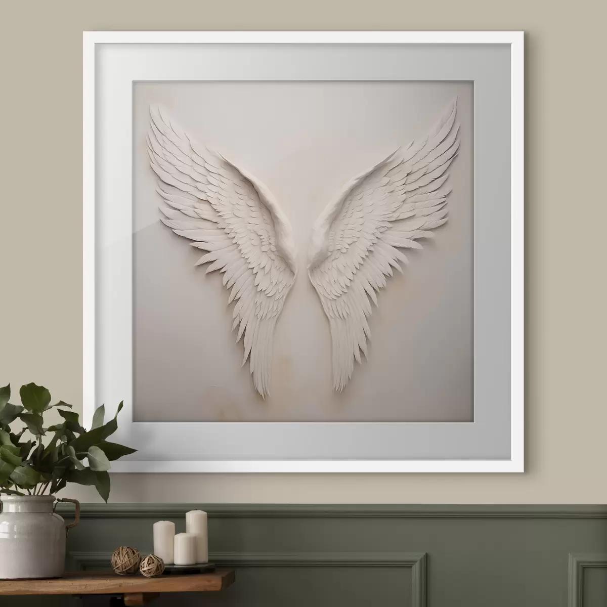 Poster Alas blancas extendidas f42816
