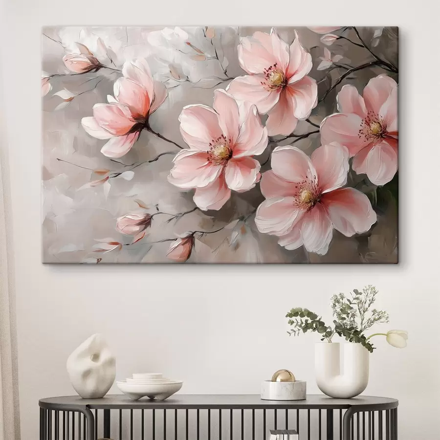 murales de pared Grandes flores rosas s42850