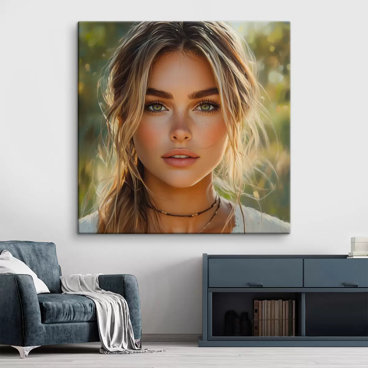 murales de pared Retrato veraniego de una niña s42859