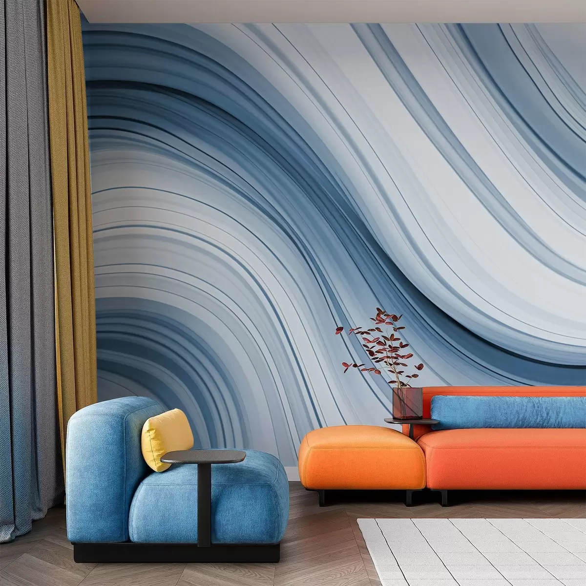 murales de pared Onda abstracta w02899v1