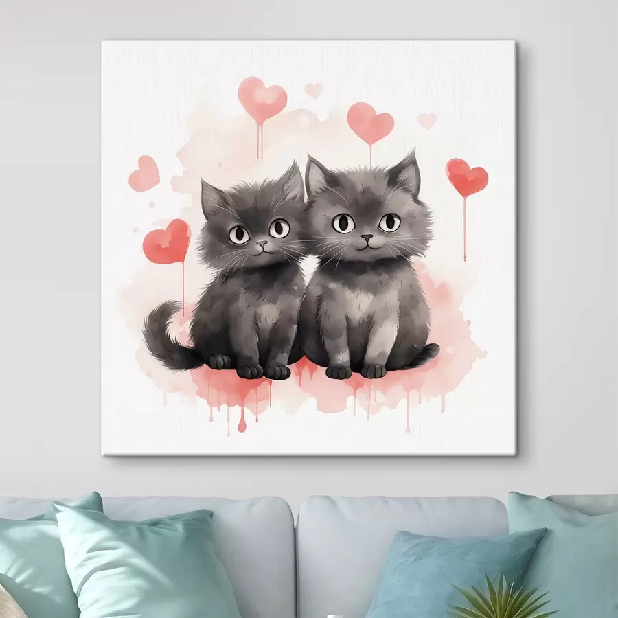 murales de pared Dos lindos gatitos s42868