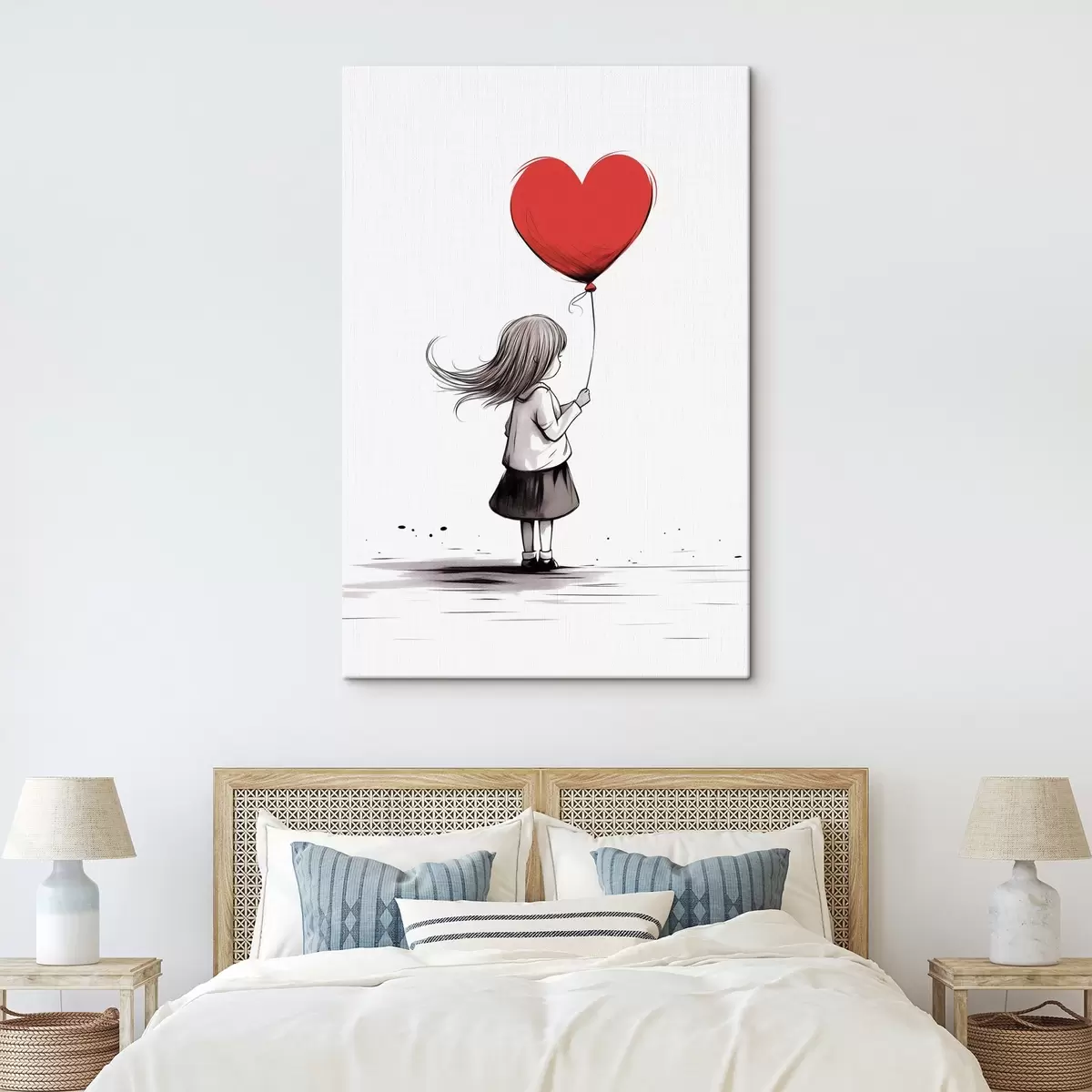 murales de pared Niña con globo s42872