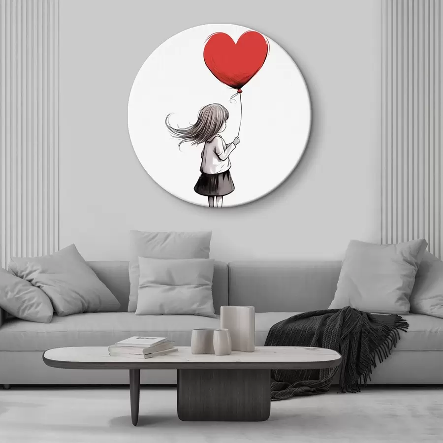 murales de pared Niña con globo r42872