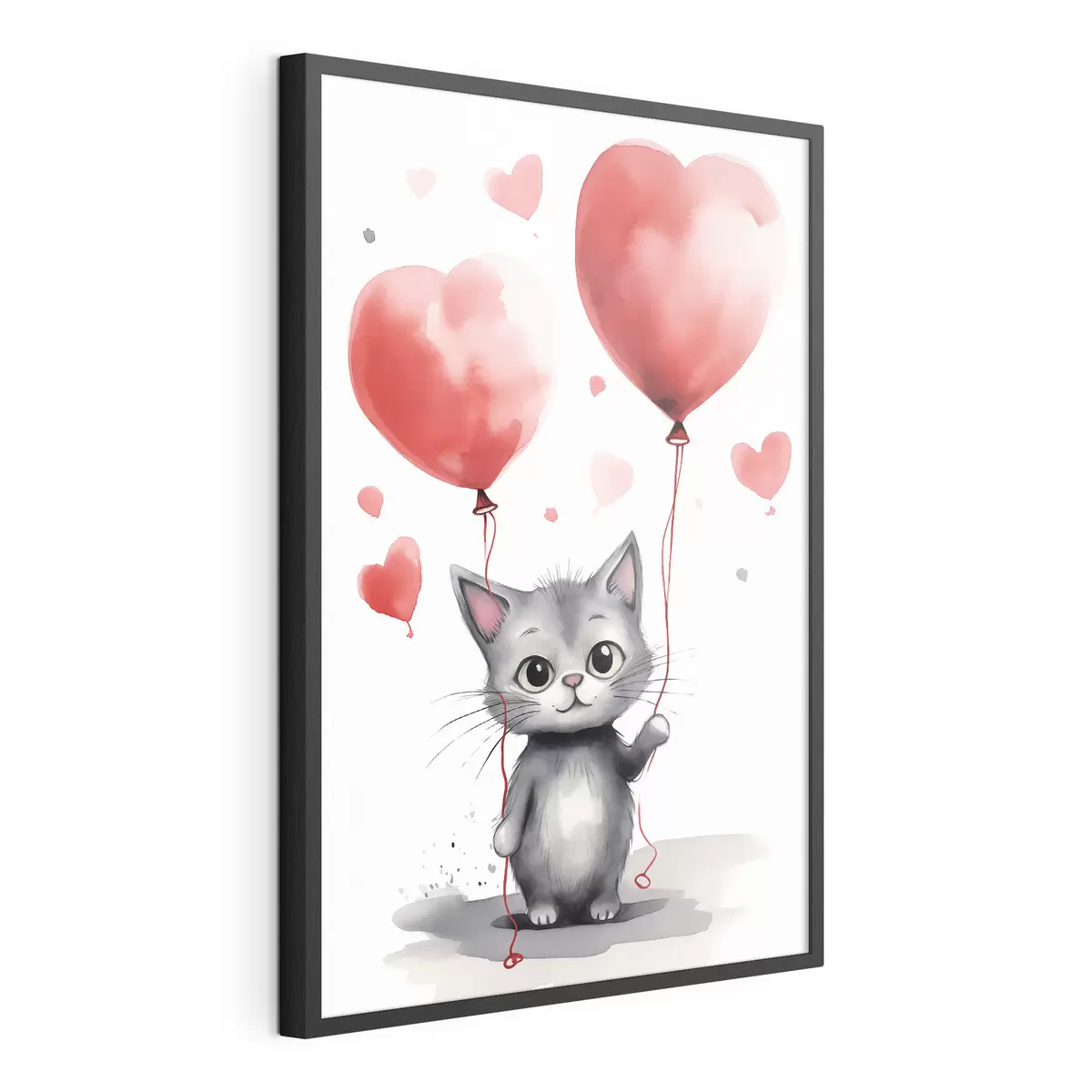 Poster Corazones para el gatito f42871