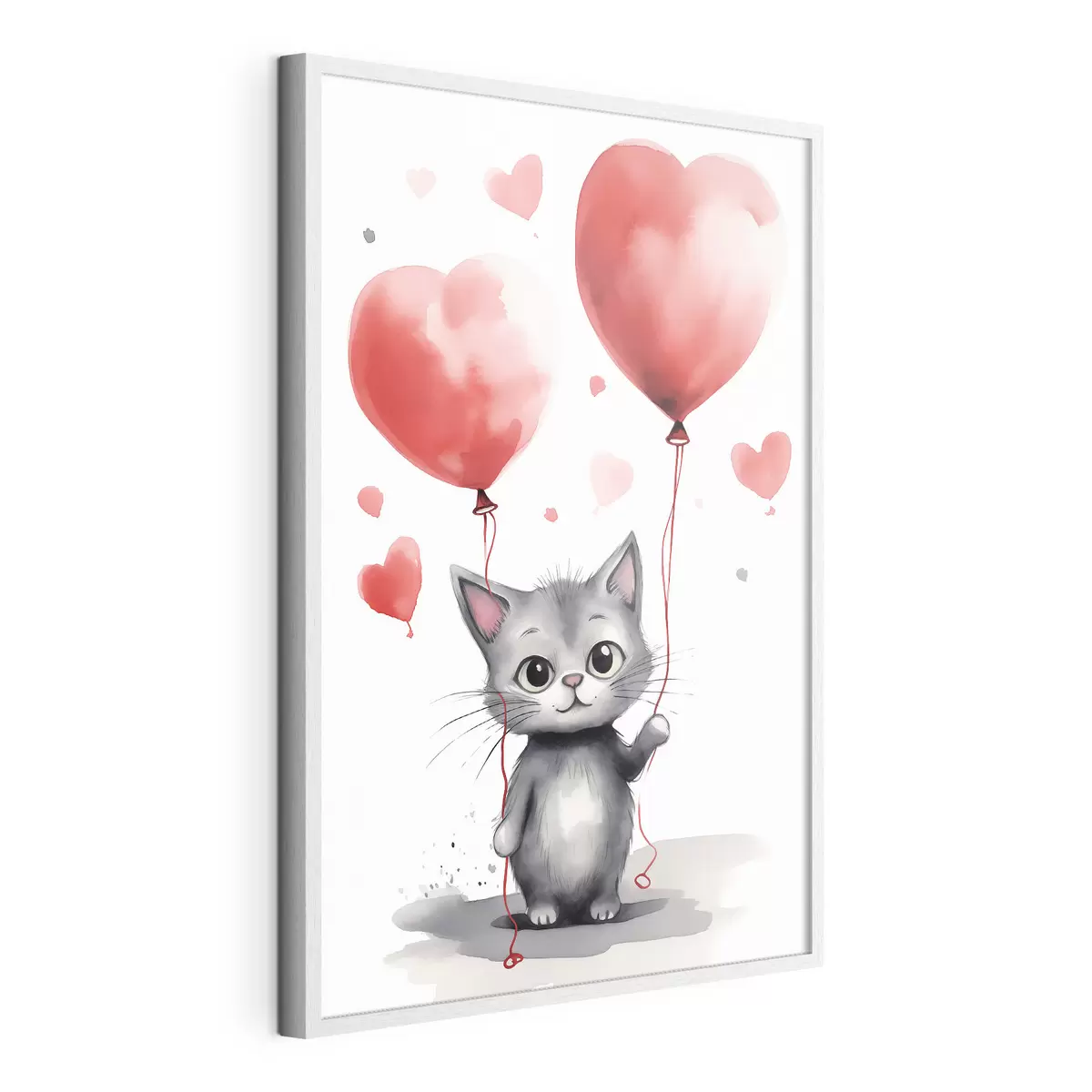 Poster Corazones para el gatito f42871