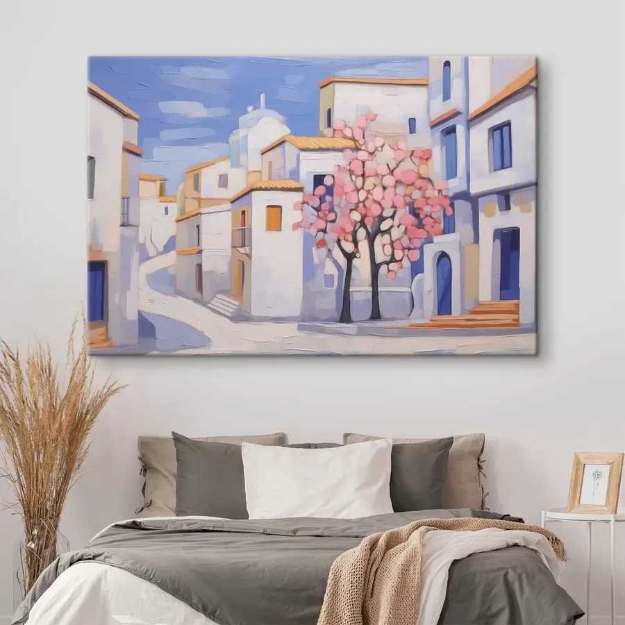 murales de pared Pintura de imitación de paisaje urbano s42833