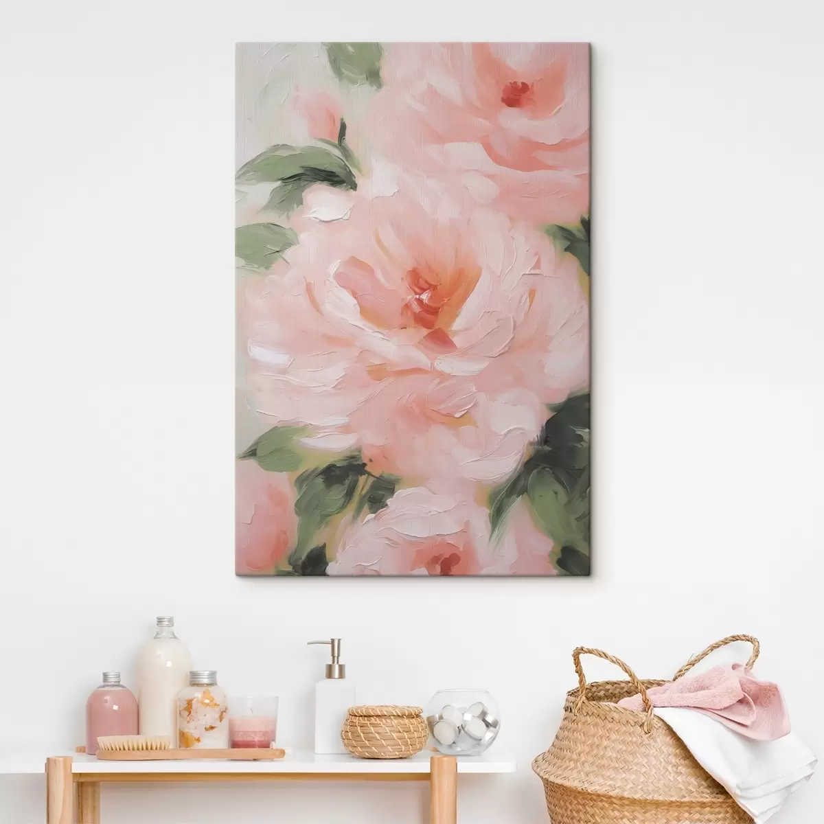 murales de pared Pintura imitación rosas s42838