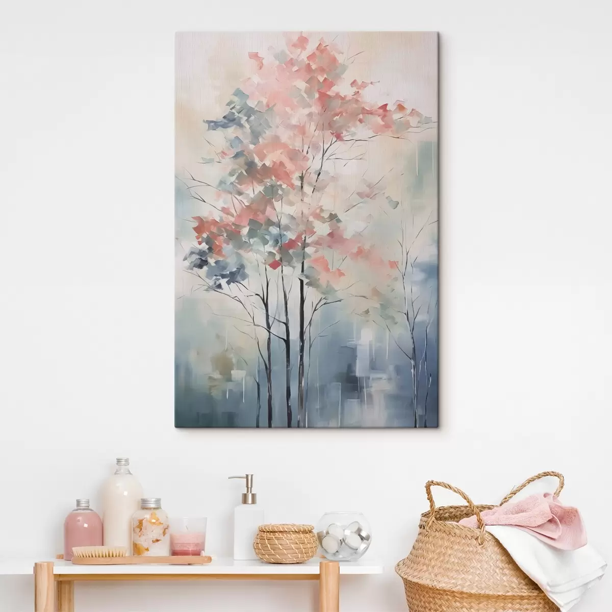 murales de pared Pintura abstracta imitación árbol s42842