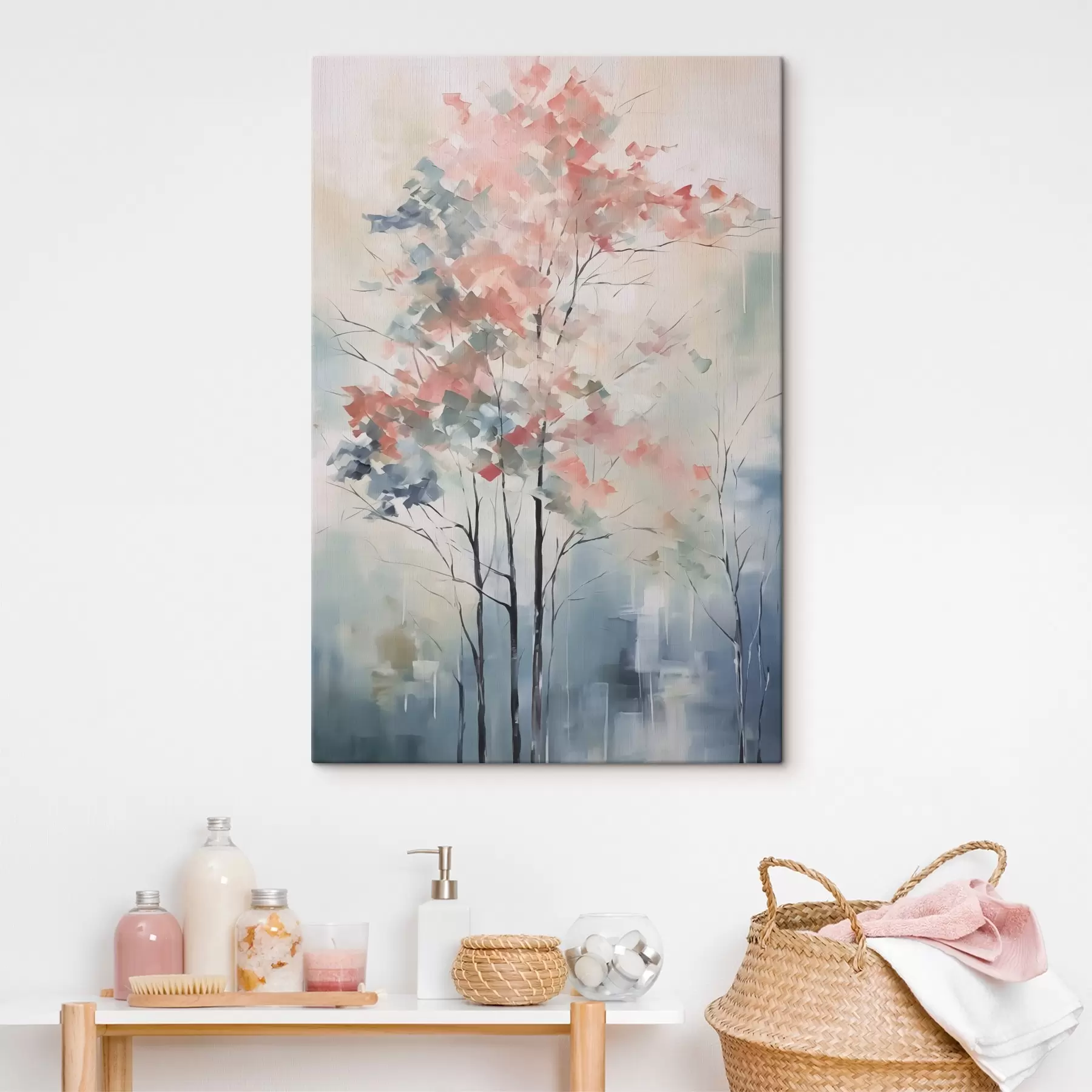 murales de pared Pintura abstracta imitación árbol s42842