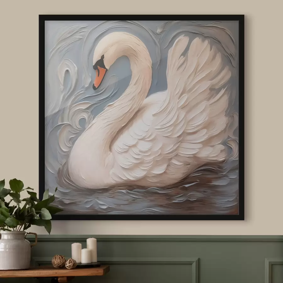 murales de pared Pintura imitación cisne f42829