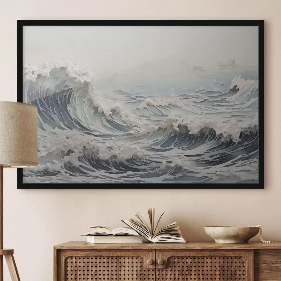 murales de pared Pintura imitación olas f42832