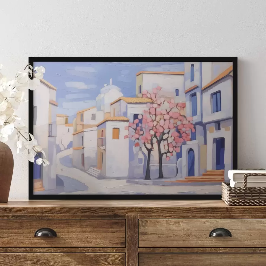 murales de pared Pintura de imitación de paisaje urbano f42833