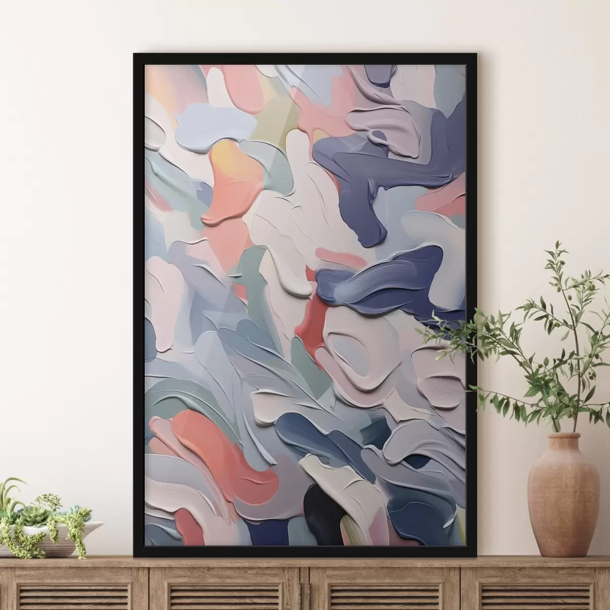 Poster Abstracción imitación de pinceladas f42839