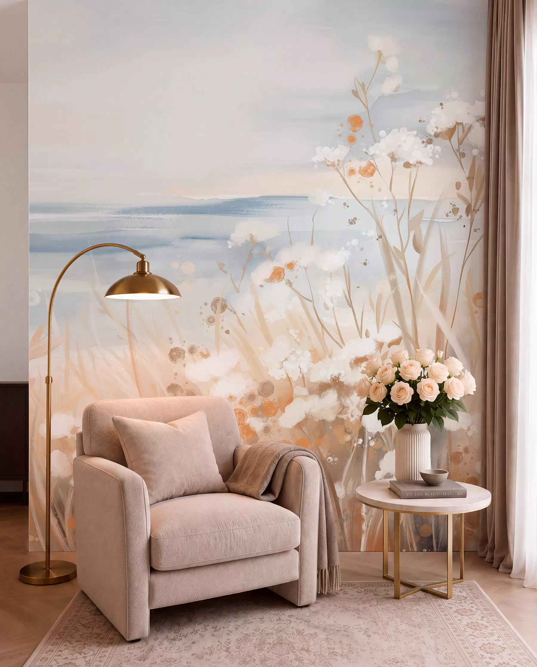 murales de pared Flores de la costa w08740