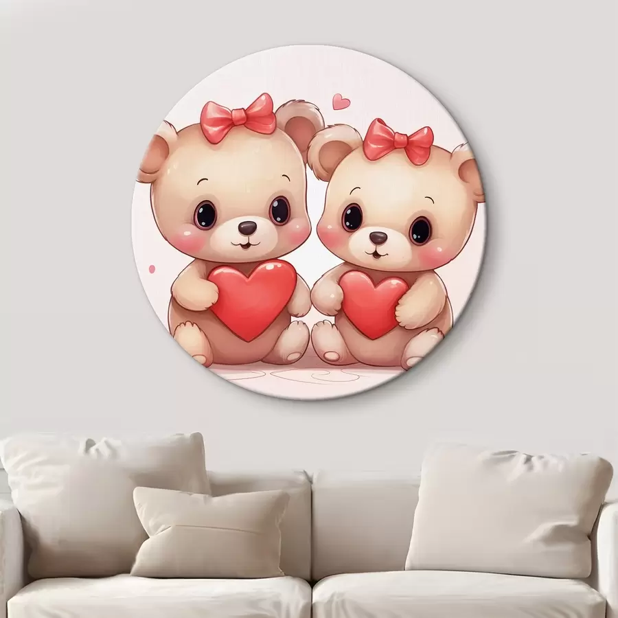 murales de pared Una pareja de osos enamorados r42878