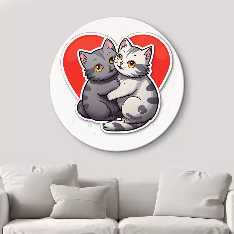 murales de pared Dos gatos enamorados r42881