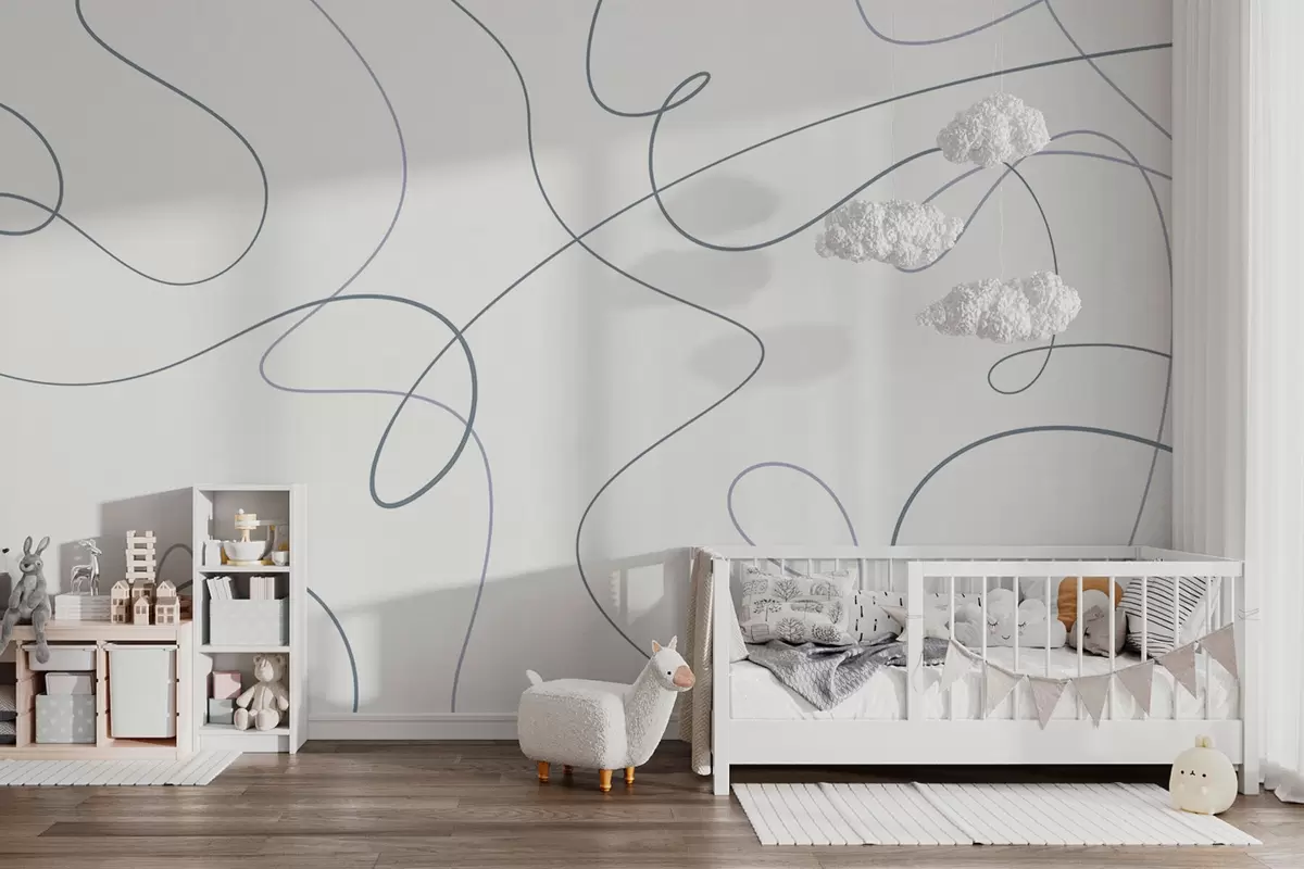 murales de pared Líneas abstractas con estilo w03061v1