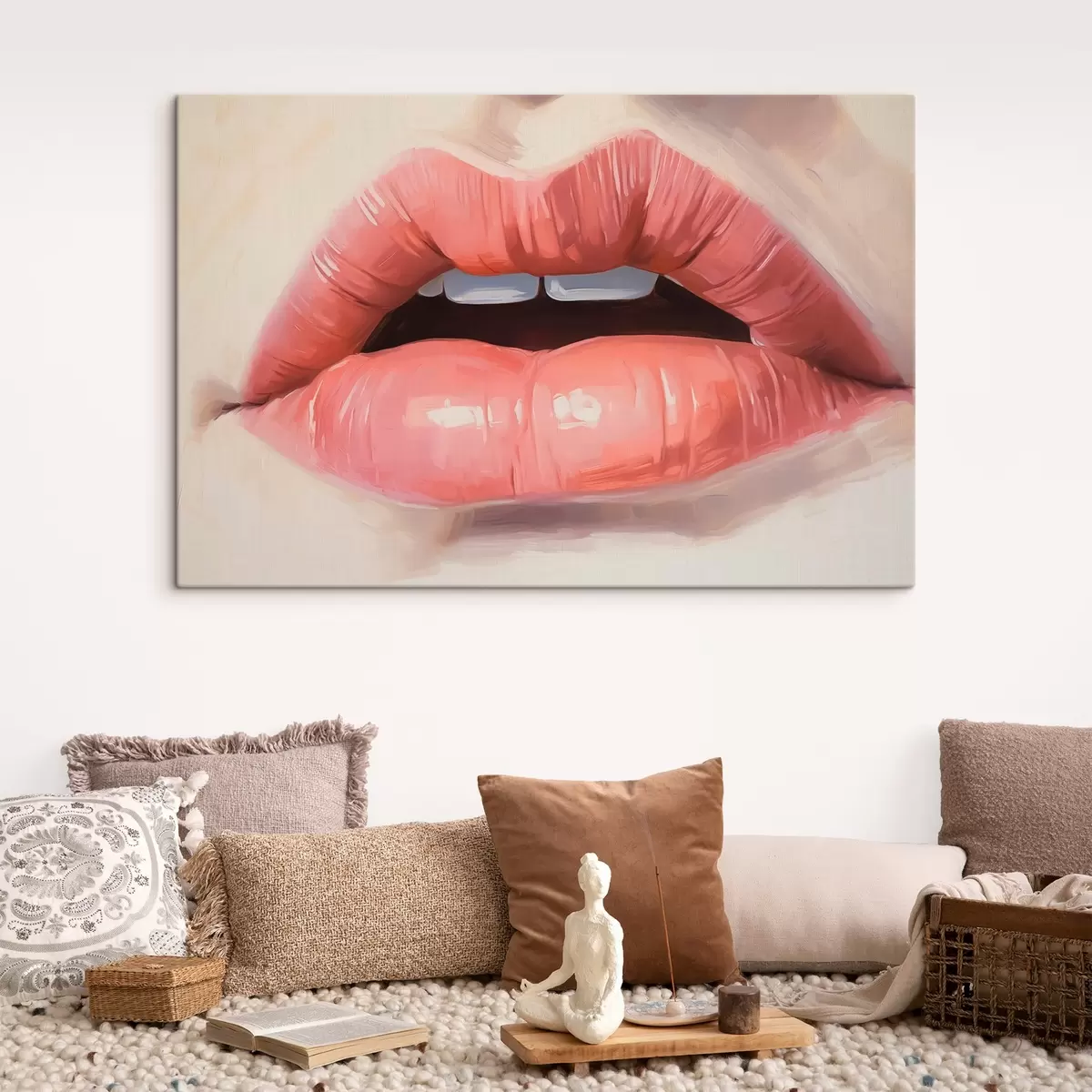 murales de pared Pintura de imitación de labios s42909