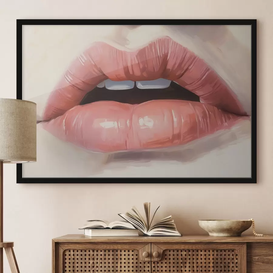 murales de pared Pintura de imitación de labios f42909