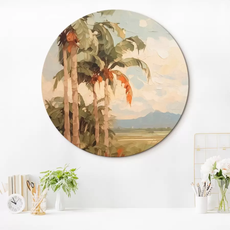 murales de pared Pintura imitación palmeras r42898