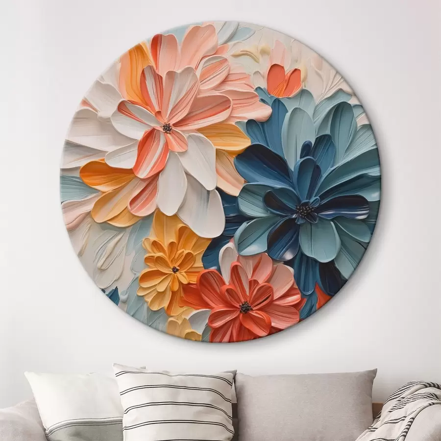 murales de pared Flores imitación de trazos de pintura r42907