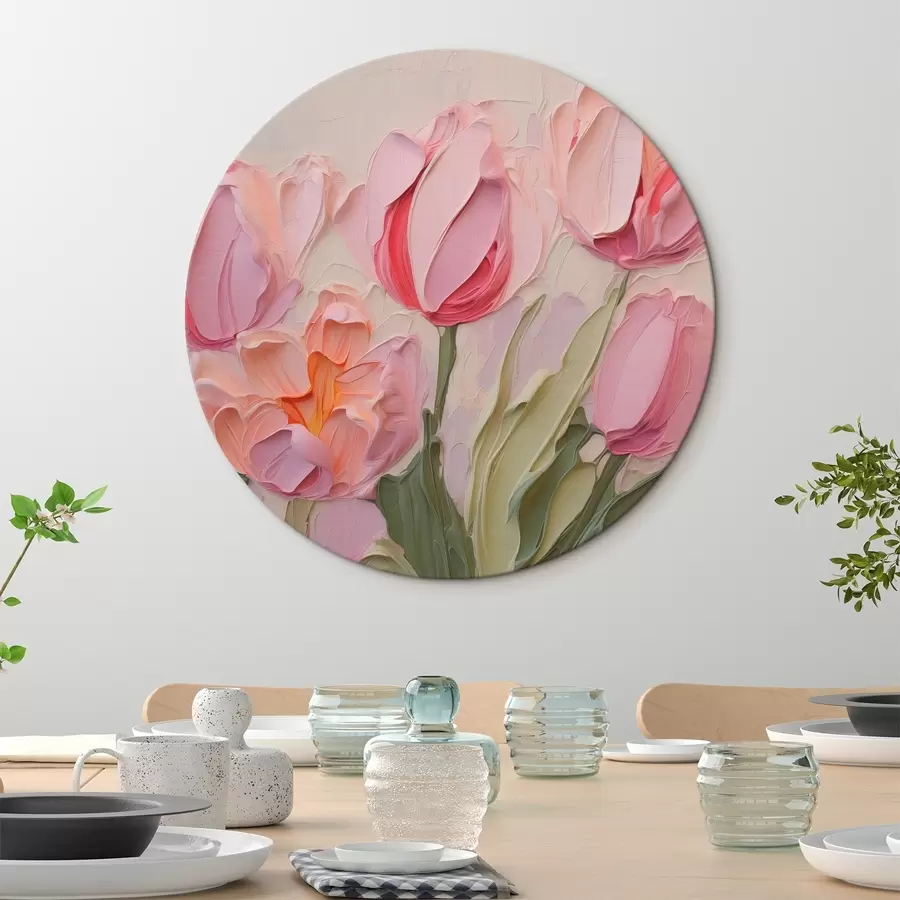murales de pared Tulipanes imitación de trazos de pintura r42908