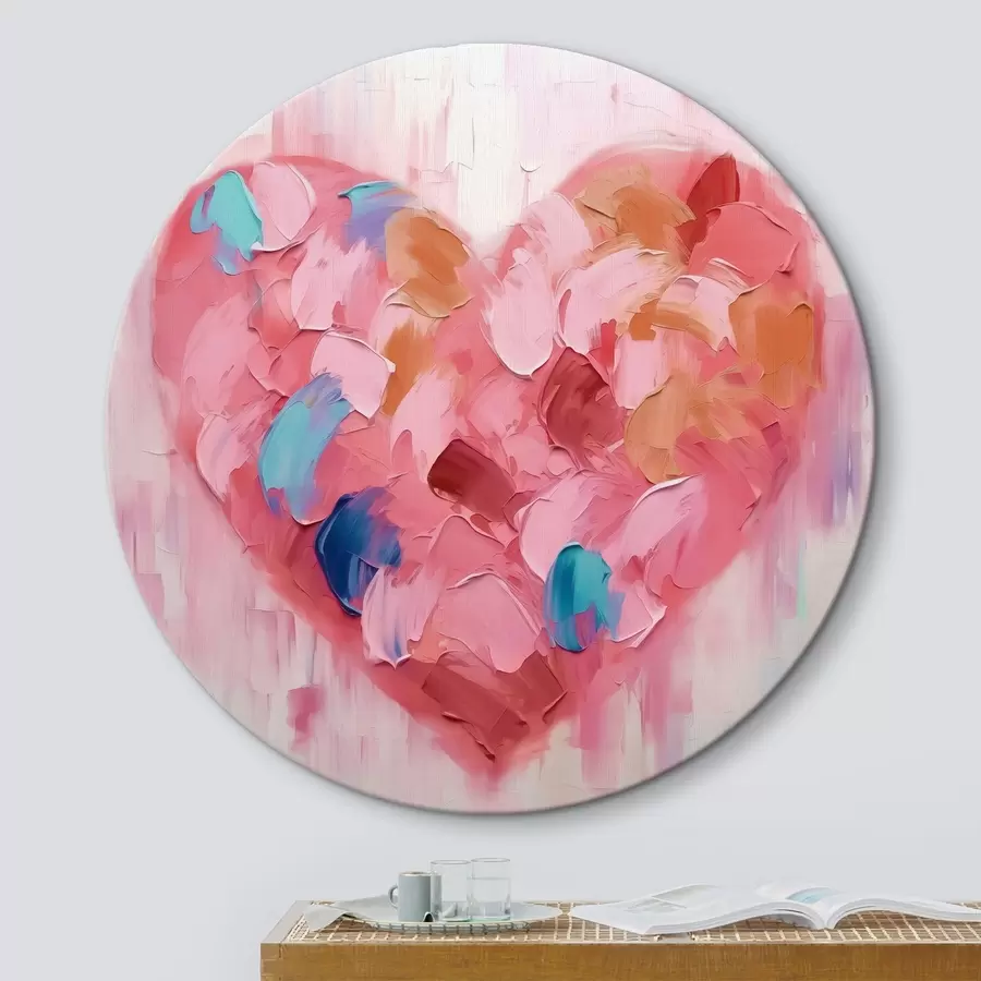 murales de pared Corazón abstracto imitación pinceladas r42911