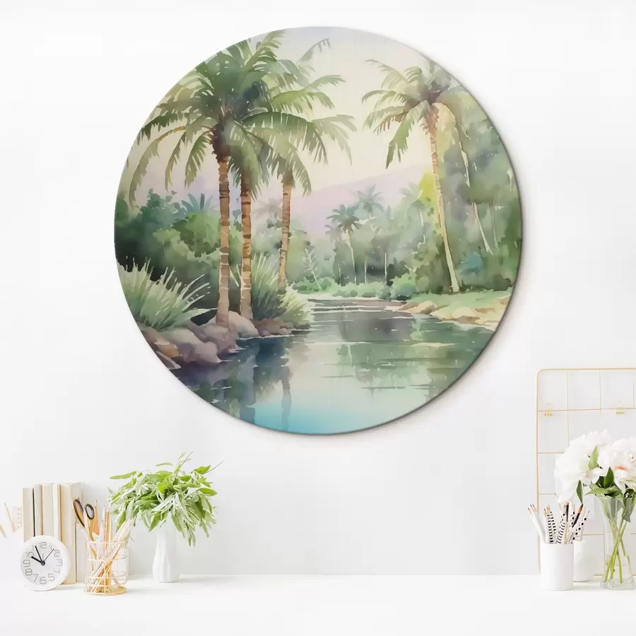 murales de pared Paisaje tropical imitación acuarela r42912