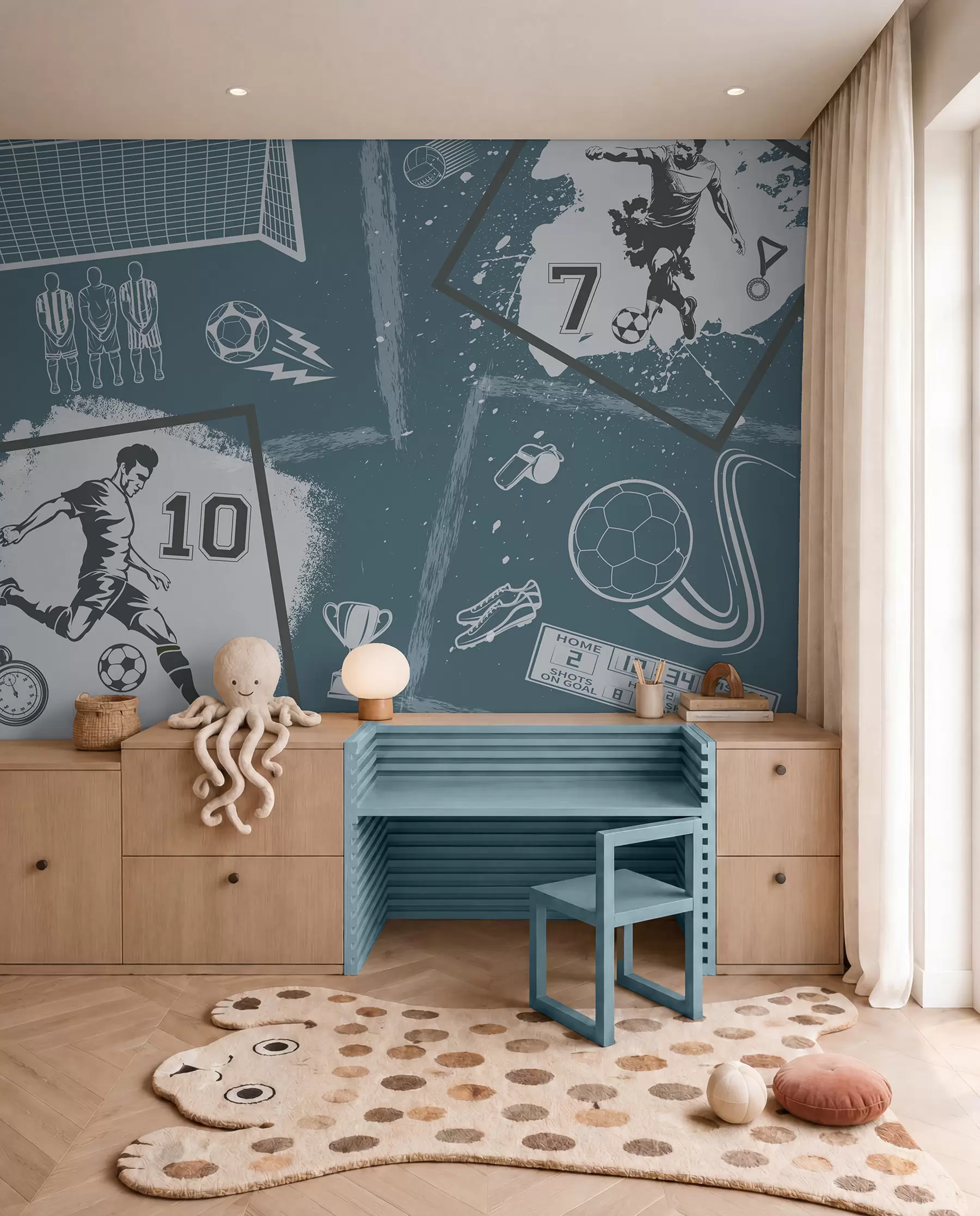 murales de pared Cuaderno de fútbol w03122