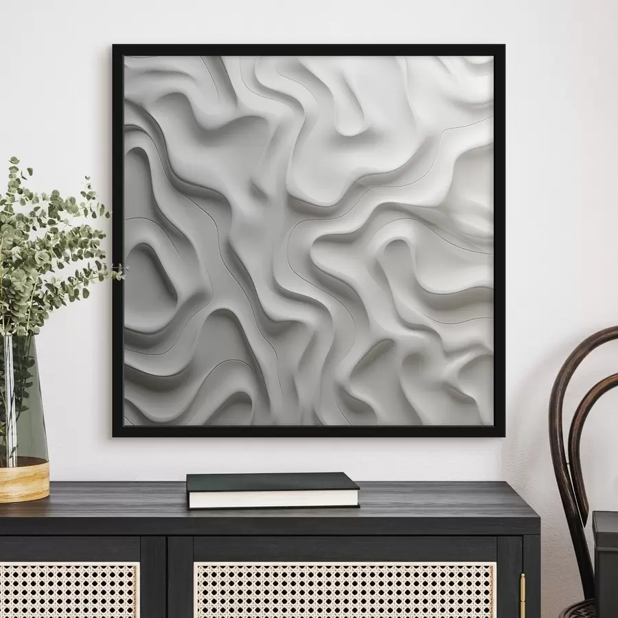 murales de pared Ondas abstractas blancas f42891