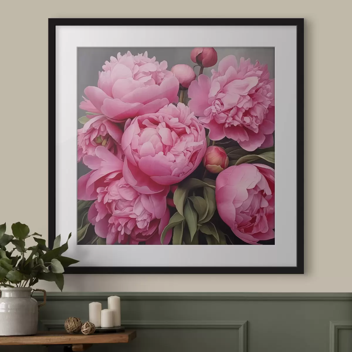 Poster peonías rosadas f42944