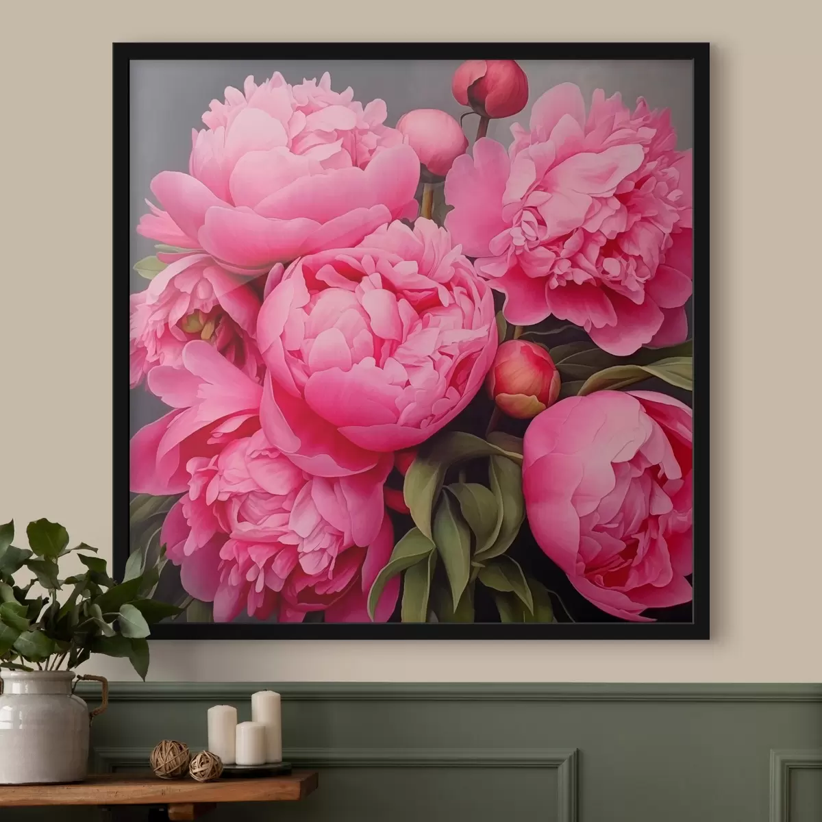 Poster peonías rosadas f42944
