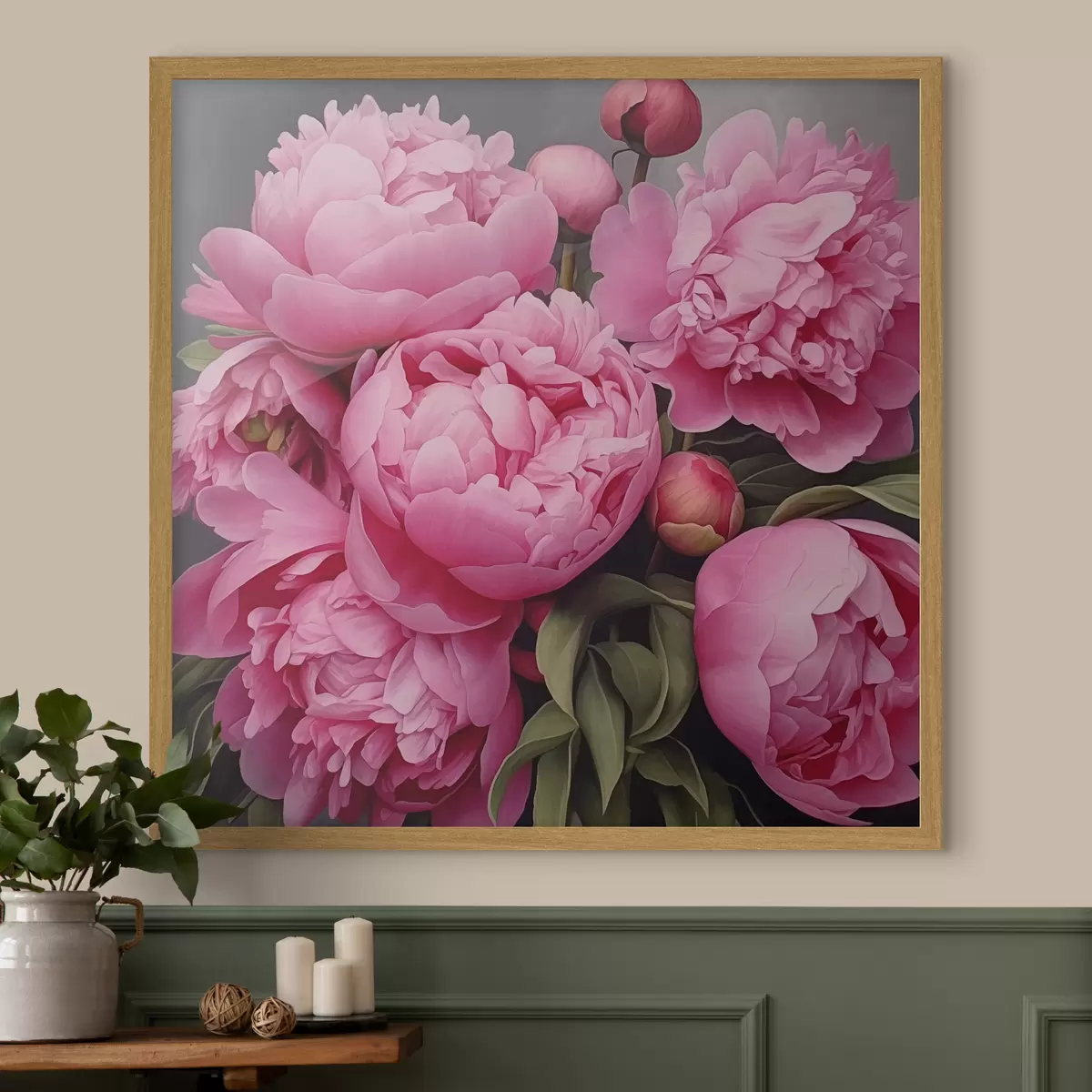 Poster peonías rosadas f42944