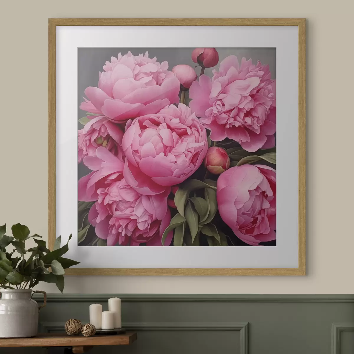 Poster peonías rosadas f42944