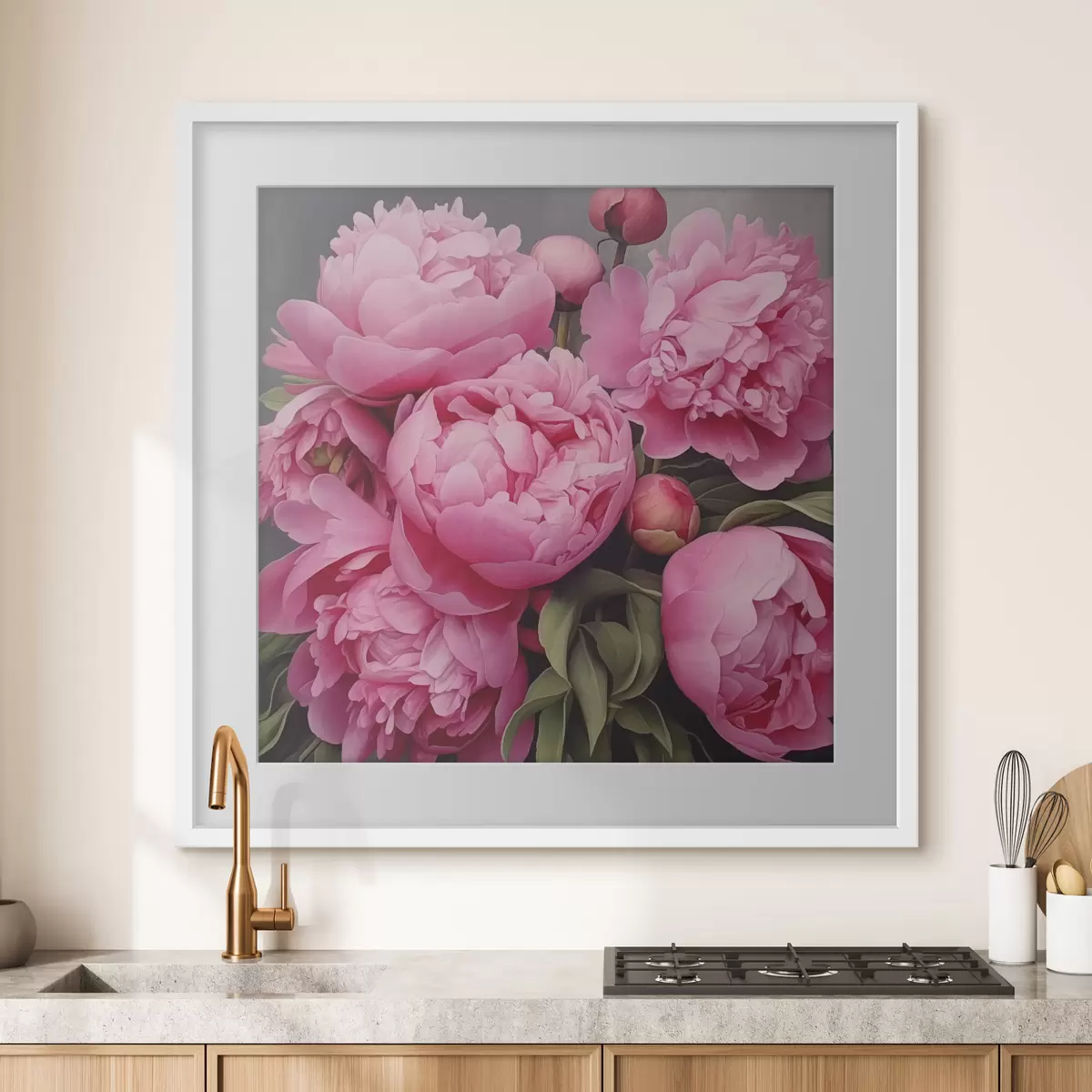 Poster peonías rosadas f42944
