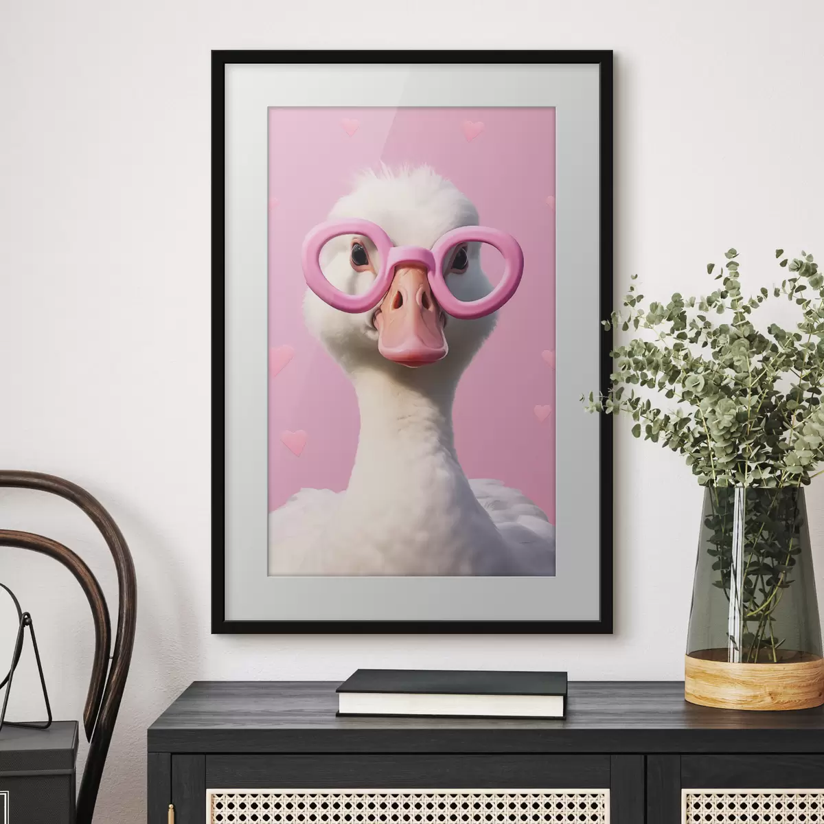 Poster Ganso con gafas rosas f42947