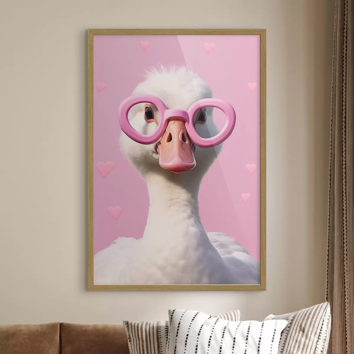 Poster Ganso con gafas rosas f42947