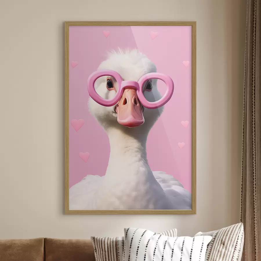 murales de pared Ganso con gafas rosas f42947