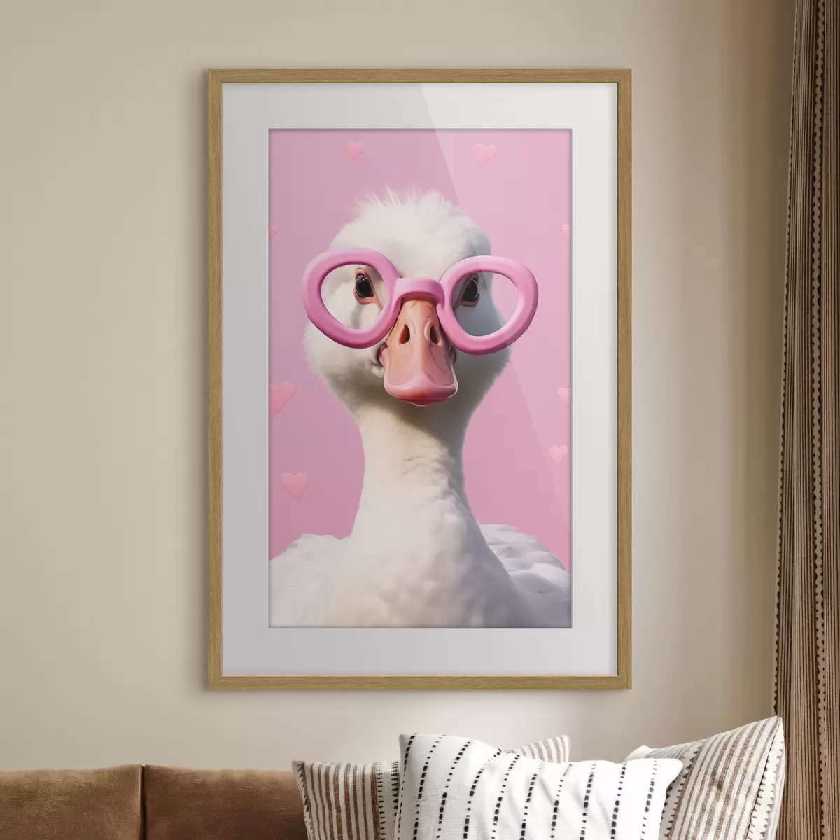 Poster Ganso con gafas rosas f42947