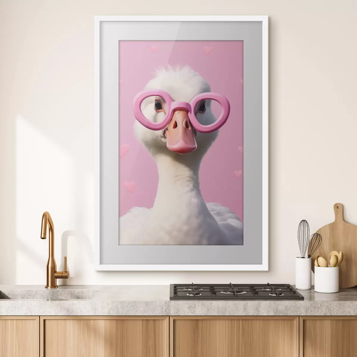 Poster Ganso con gafas rosas f42947